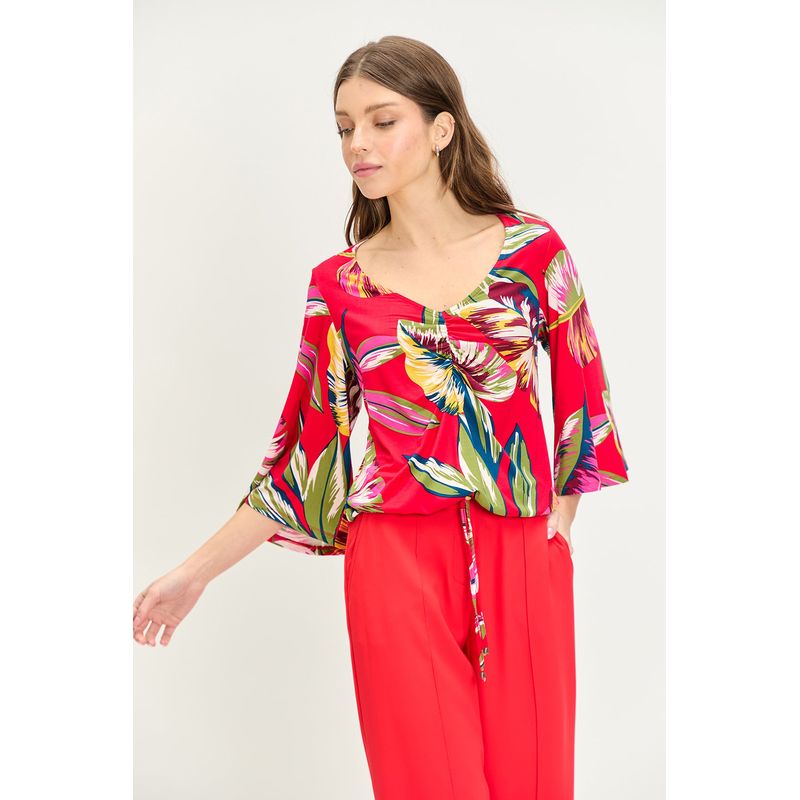 IO - Polera Manga Larga Rojo Mujer Io