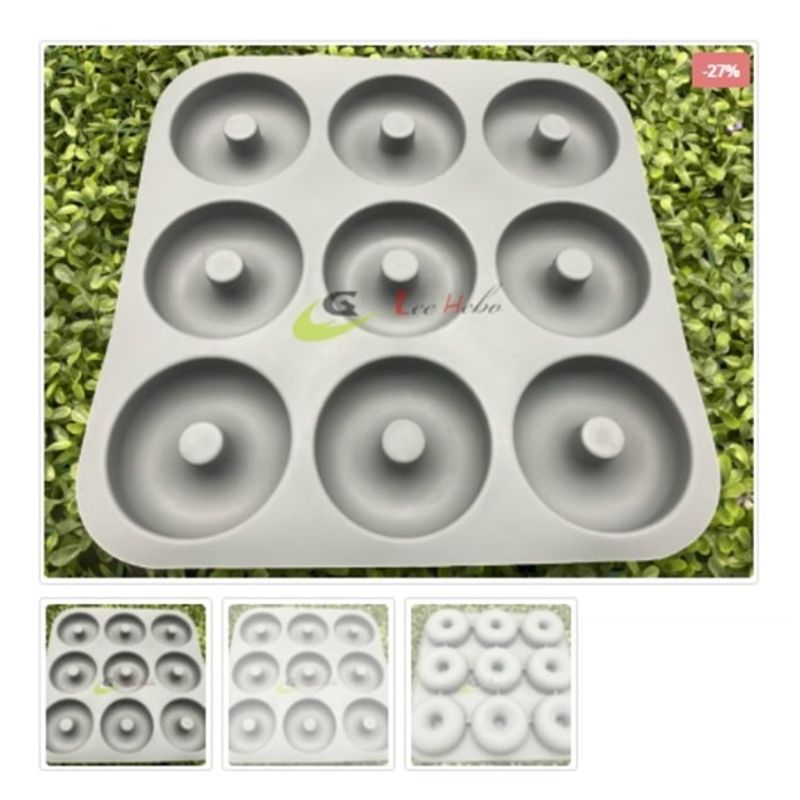 GENERICO - Molde De Silicona Molde 9 Donas Colores Surtidos