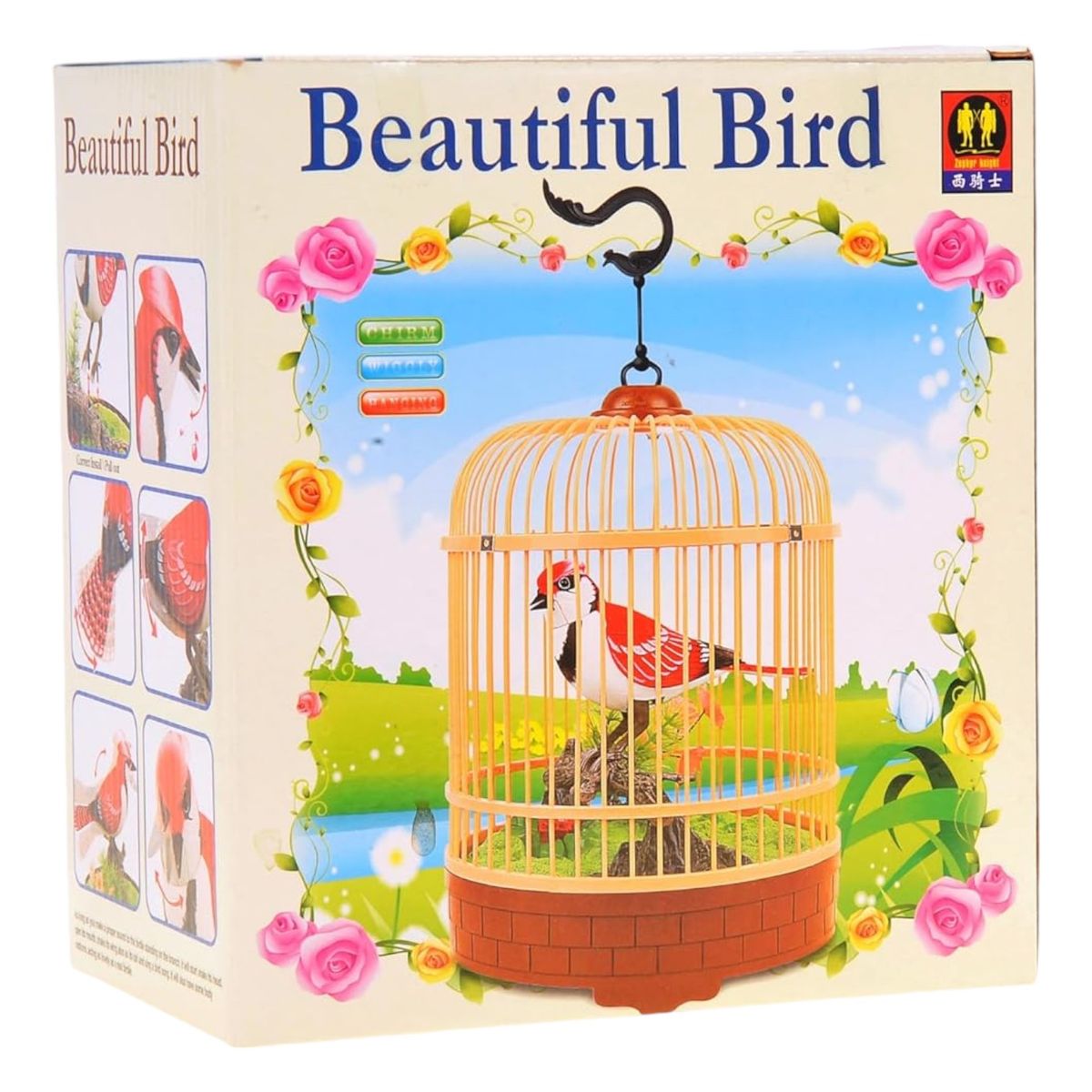 INVENCIBLE - PAJARO ELECTRONICO CON SONIDO Y MOVIMIENTO DECORACION NC06