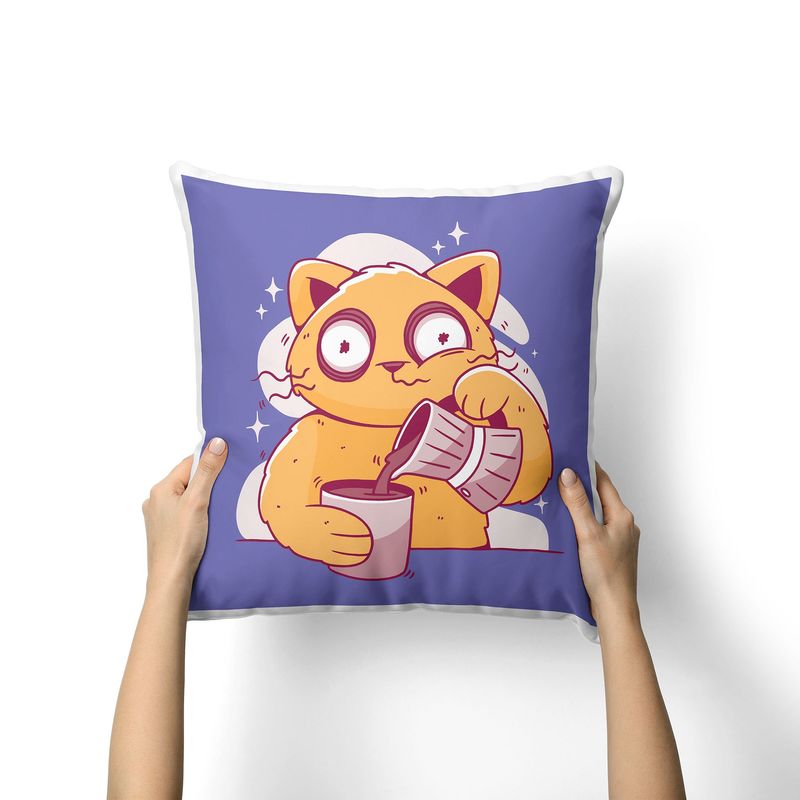 CREANGO - COJIN DECORATIVO GATO ESTRESADO
