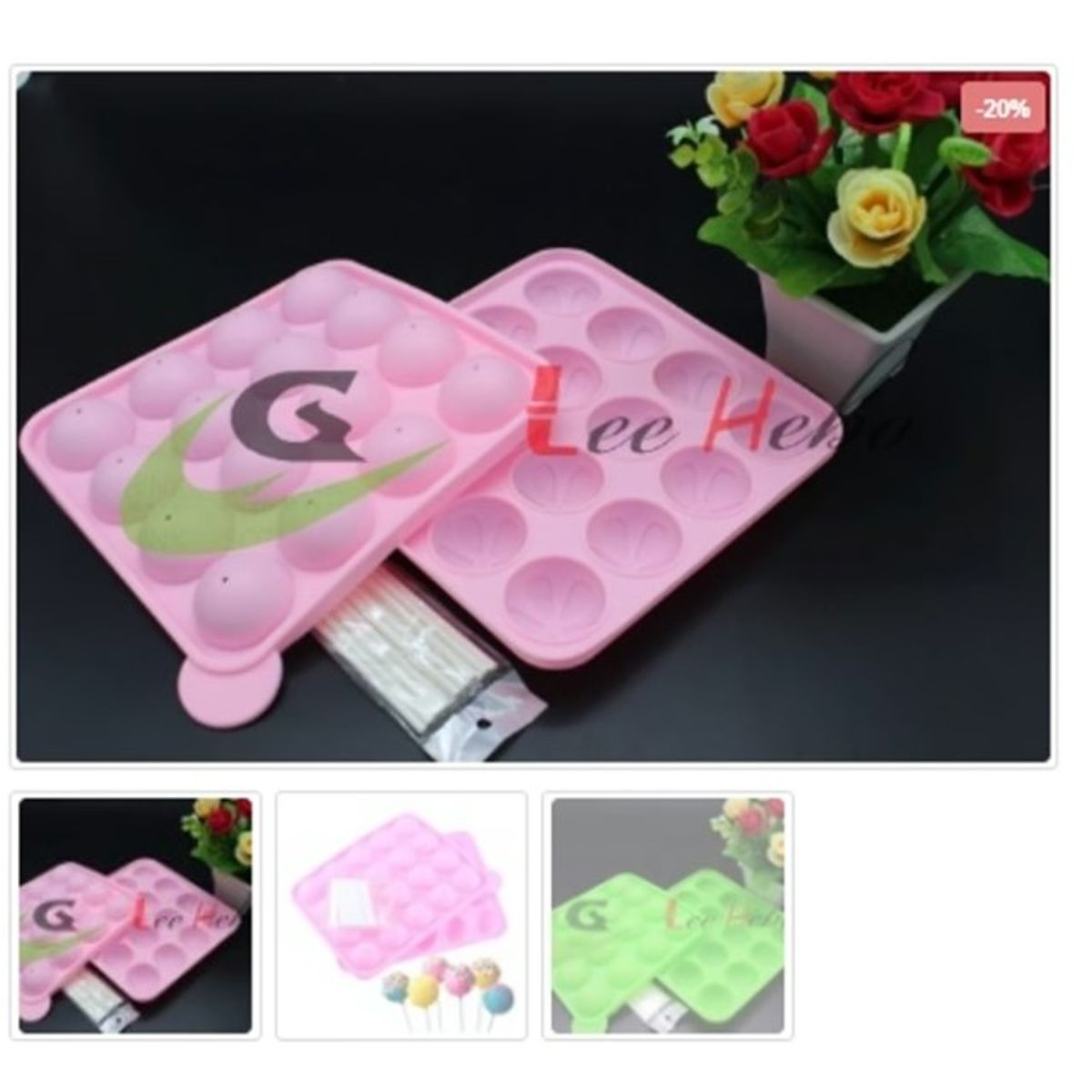 GENERICO - Molde De Silicona Para Hacer Bombones Rellenos 16 Divisiones