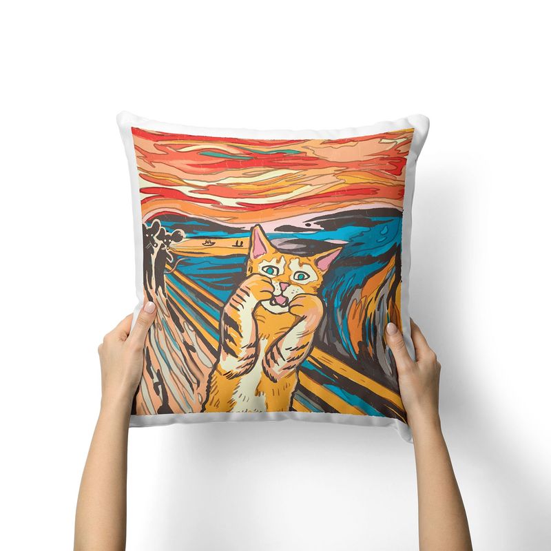 CREANGO - COJIN 40X40CM GATO - EL GRITO DE EDVARD MUNCH