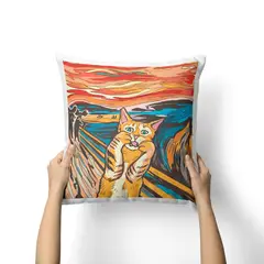 CREANGO - COJIN 40X40CM GATO - EL GRITO DE EDVARD MUNCH