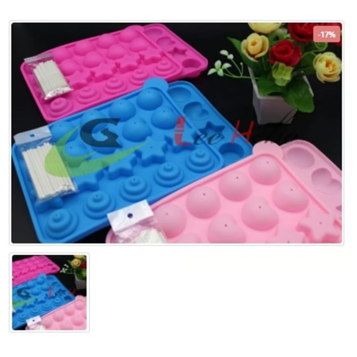 GENERICO - Molde De Silicona Para Hacer Bombones Rellenos 2 moldes