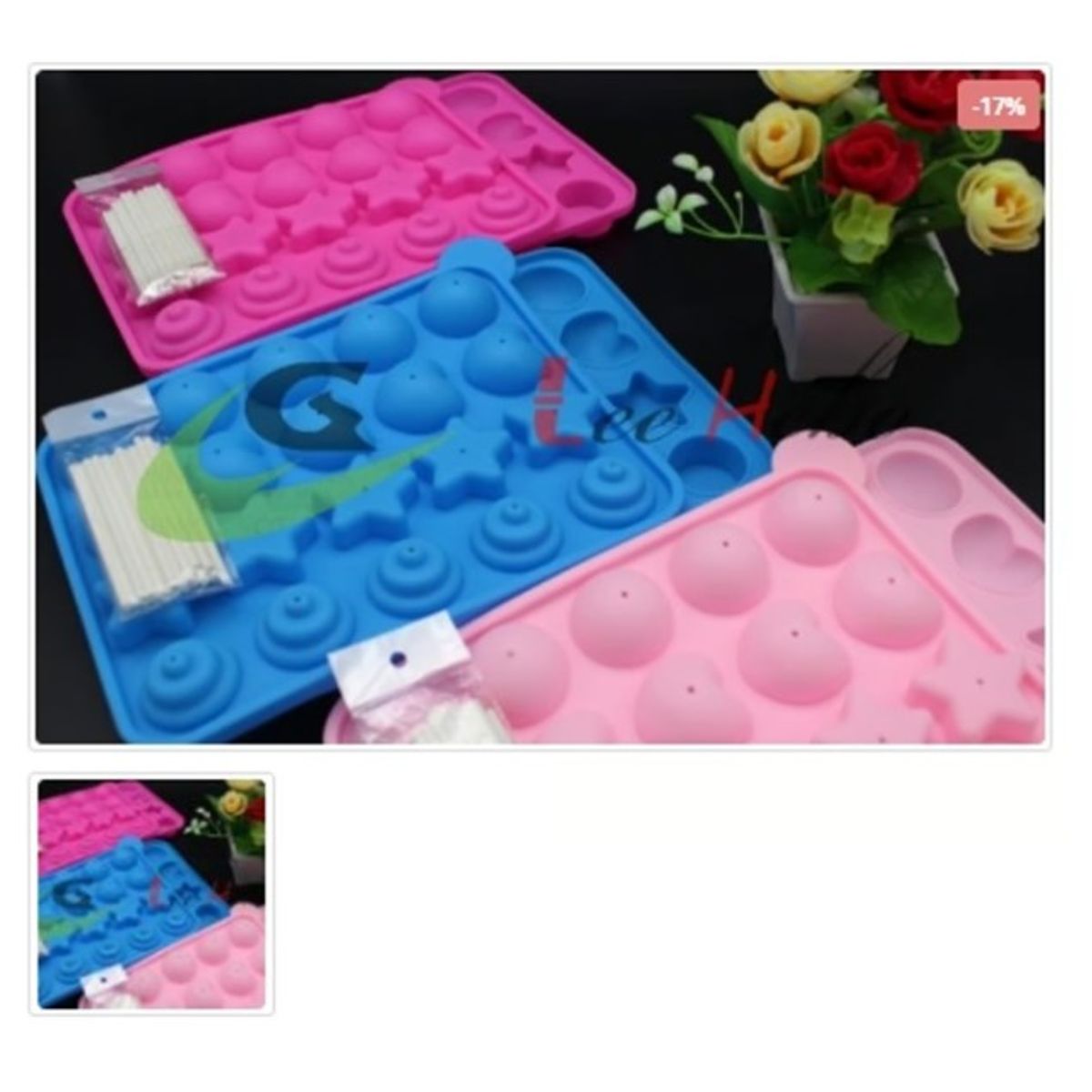 GENERICO - Molde De Silicona Para Hacer Bombones Rellenos 2 moldes