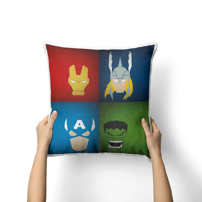 CREANGO - COJIN DECORATIVO MARVEL IRON MAN CAPITAN AMERICA HULK THOR