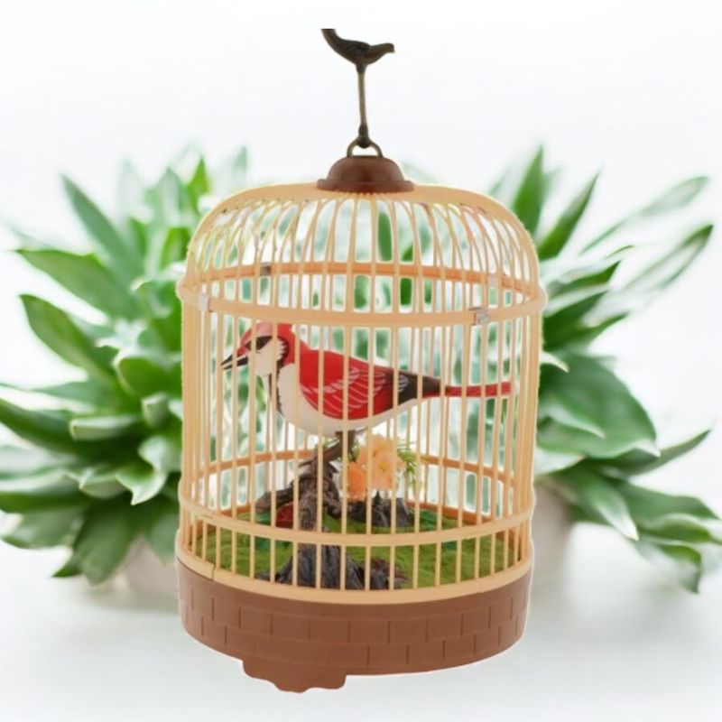 INVENCIBLE - Pajaro electronico canta y movimiento sonido decoracion NC06
