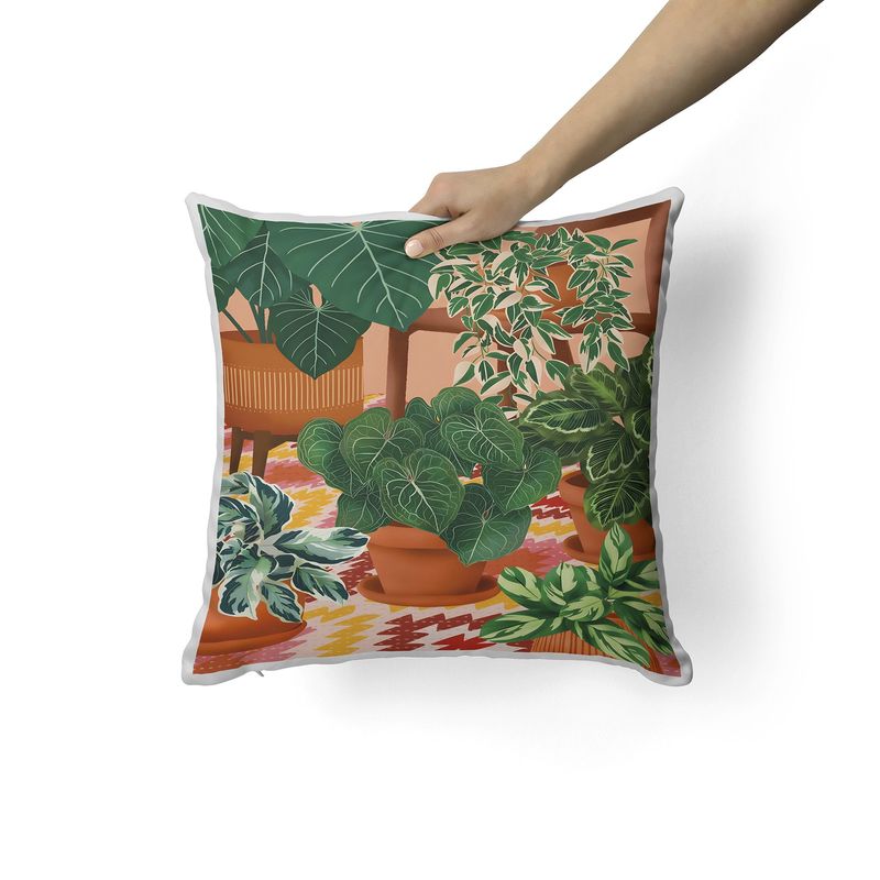 CREANGO - COJIN DECORATIVO JARDIN PLANTAS