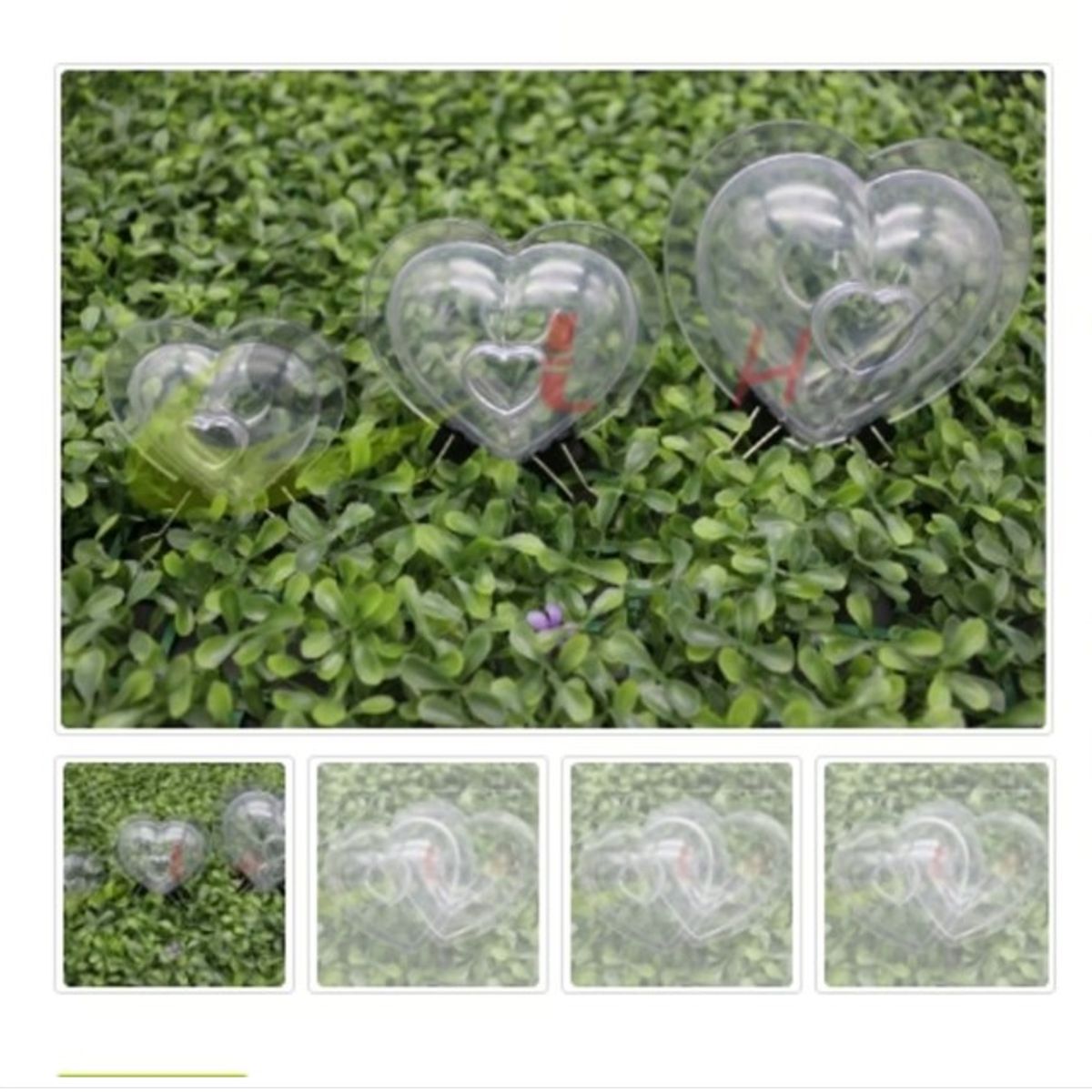 GENERICO - Molde Acrilico Para Chocolate Forma Corazon Set De 3.