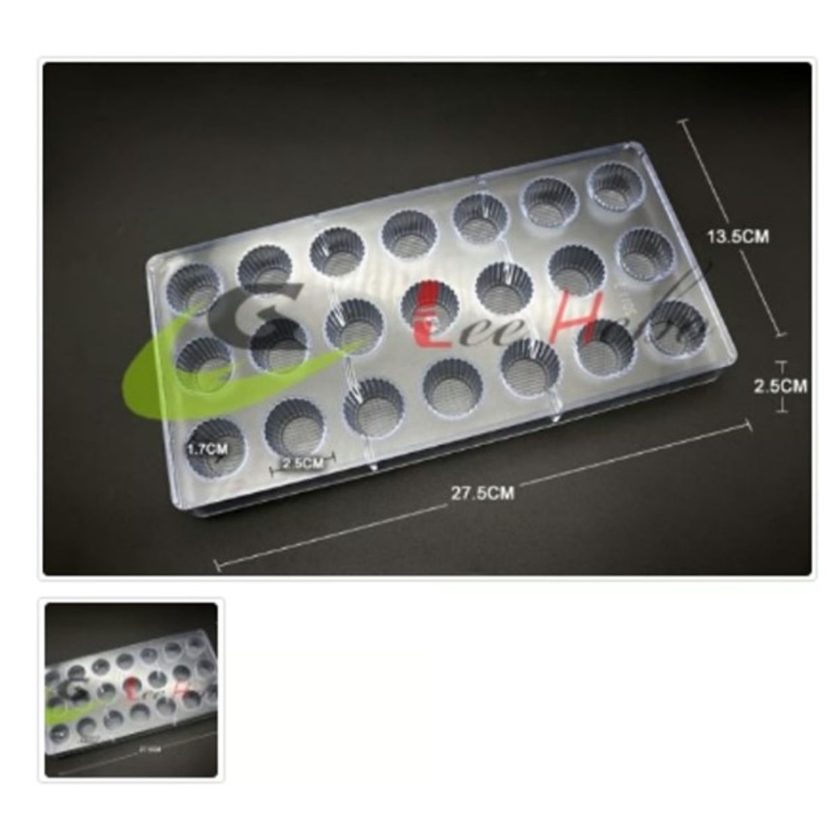 GENERICO - Molde Acrilico Para Chocolate 21 Divisiones