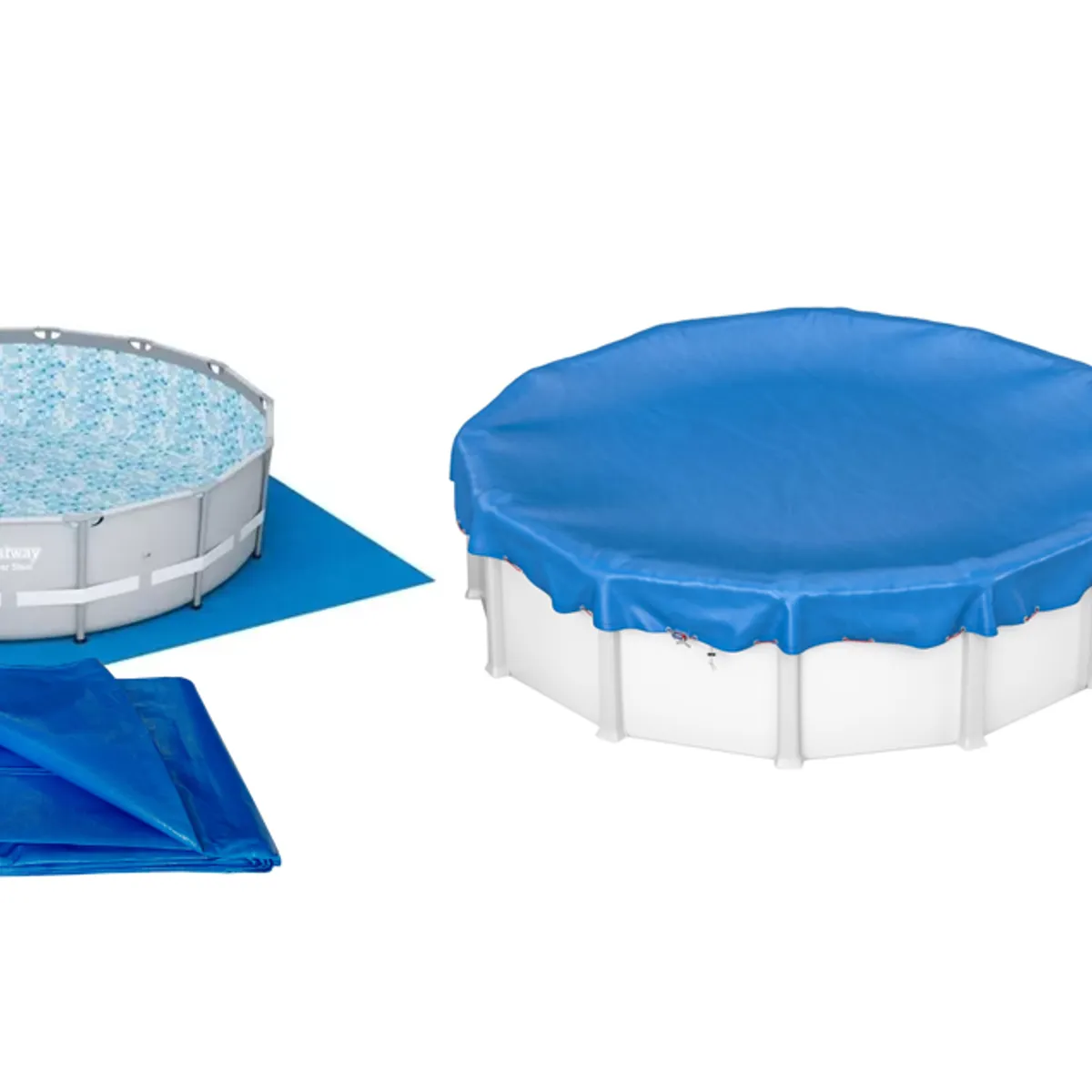 GENERICO - Cobertor + piso protector para Piscina de 3.05 Redonda Resistentes