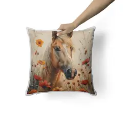 CREANGO - COJIN DECORATIVO CABALLO FLORES