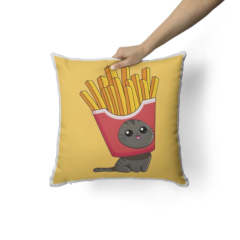 CREANGO - COJIN DECORATIVO GATITO KAWAI CON PAPAS