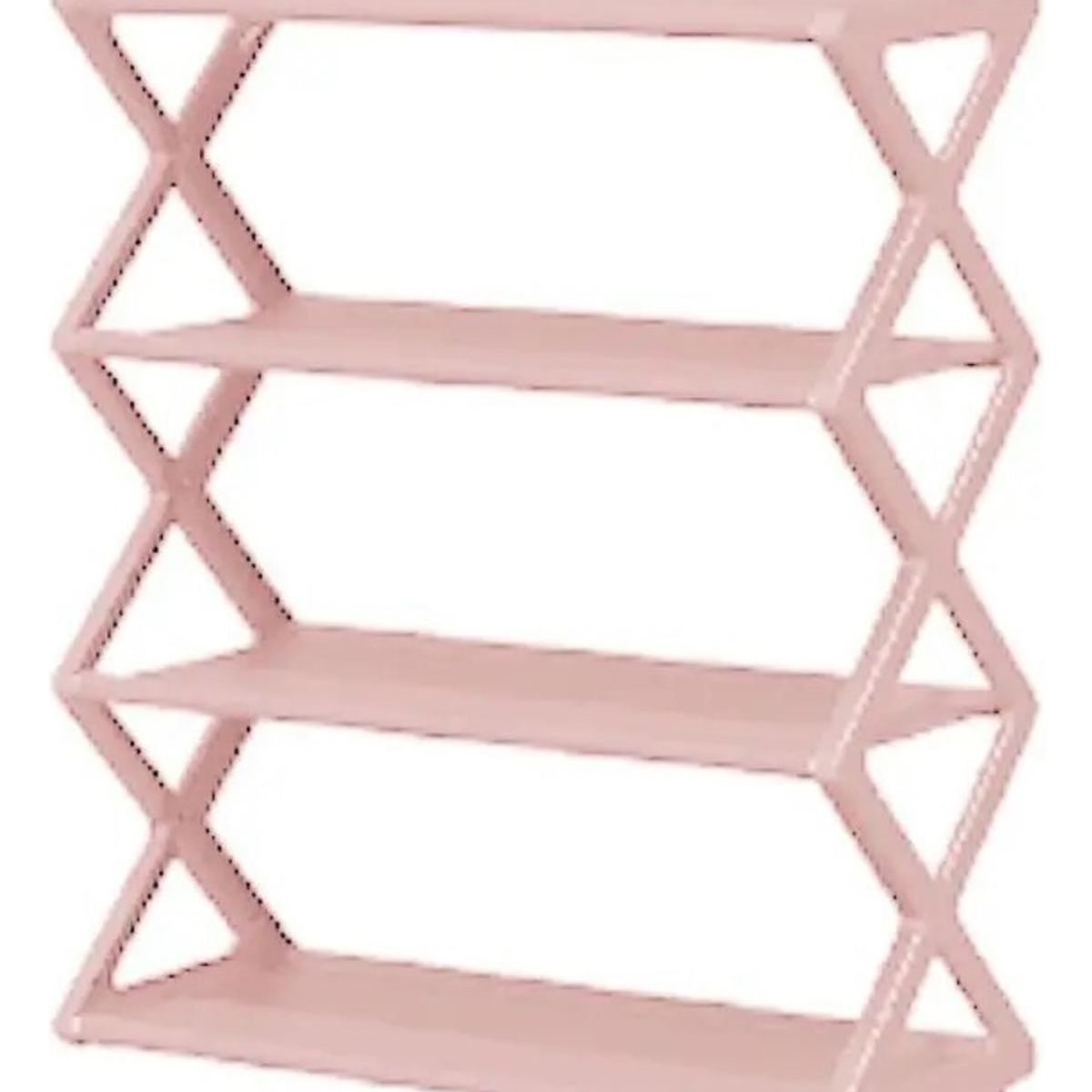 GENERICO - Zapatero Armable Tipo Z Organizador 4 Niveles Ordenador Rosa