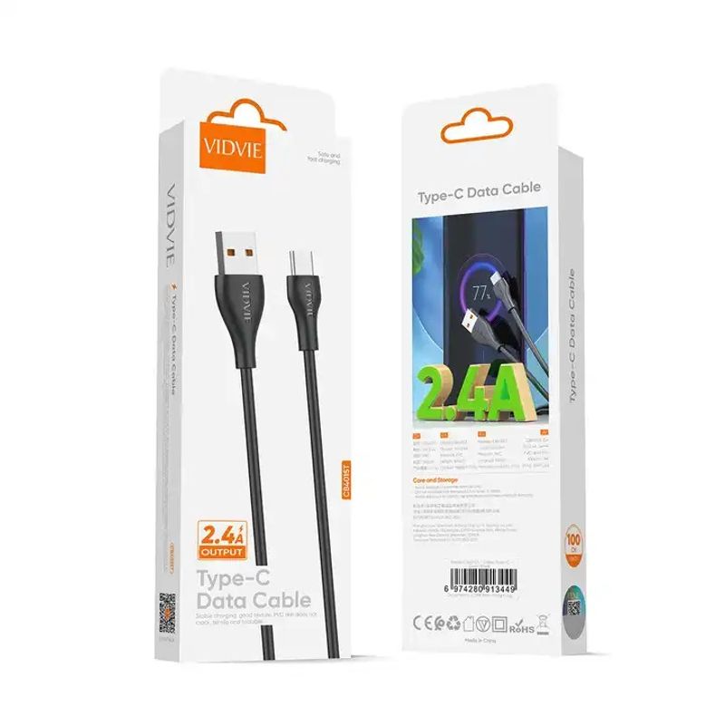 GENERICO - Cable Carga Rapida Usb Typo C 2.4 A 1 Metro Vidvie Cb401st