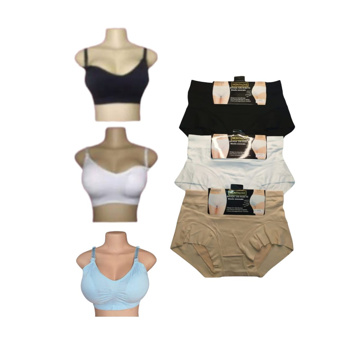 FASHIONS - Pack lactancia sostenes calzones maternales