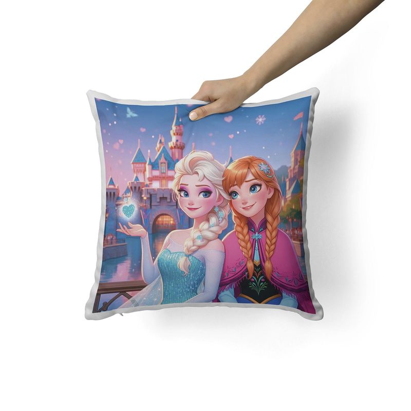 CREANGO - COJIN DECORATIVO FROZEN ELSA Y ANNA