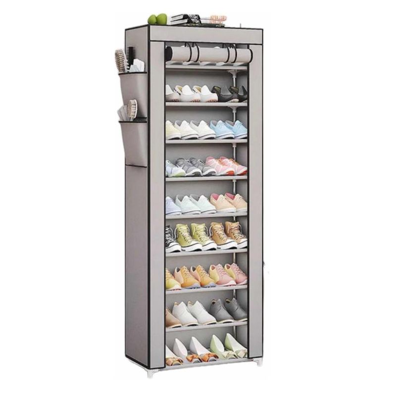 GENERICO - Zapatero Organizador De Zapatos 9 Pisos Armable Gris