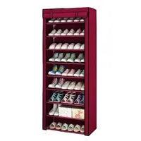 Zapatero Organizador De Zapatos 9 Pisos Armable Burdeo