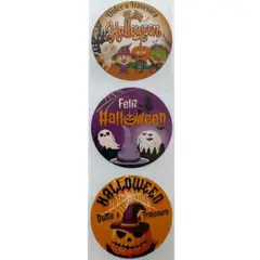 GENERICO - Sticker Halloween A 100 unidades 38mm