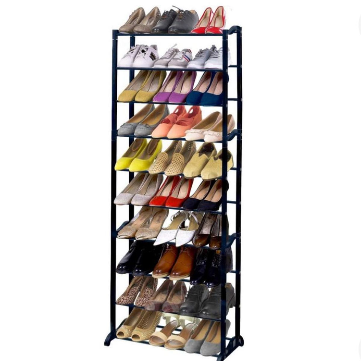 GENERICO - Zapateros Rack Colgante Organizador Estante Zapatos 30 Pares Negro
