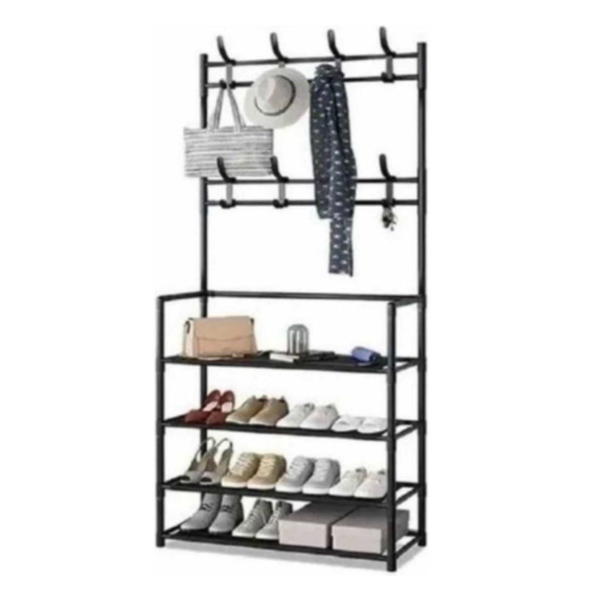 GENERICO - Zapatero Colgador Organizador De Zapatos Armario Perchero Negro