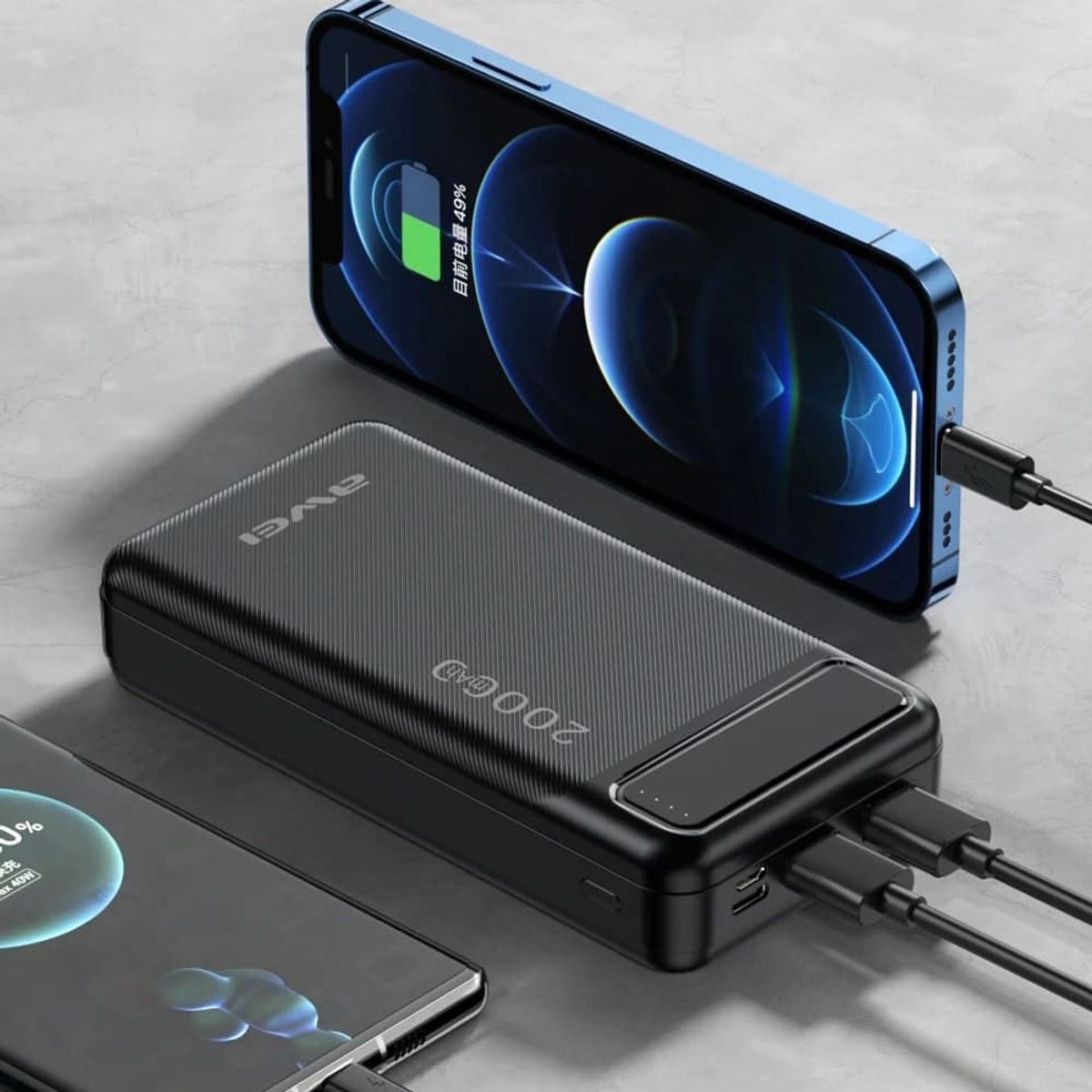 AWEI - Bateria Externa PowerBank Carga Rápida 20000 Mah 20 W Pd