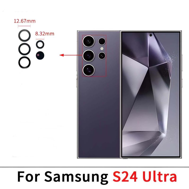 GENERICO - Repuesto Vidrios Cámara Trasera Para Samsung S24 Ultra