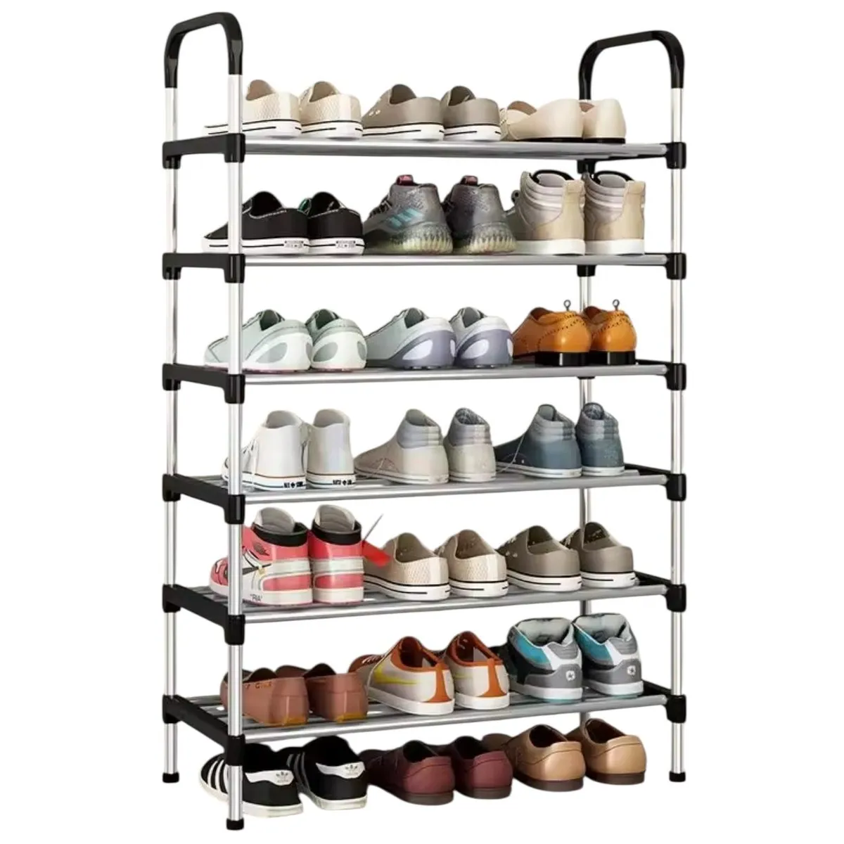 GENERICO - Zapatero Organizador Armable Estante Zapatos 6 Niveles Negro