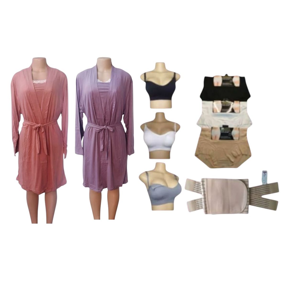 MEDIA LUNA - Pack de maternidad sostenes faja batas camisolas calzones