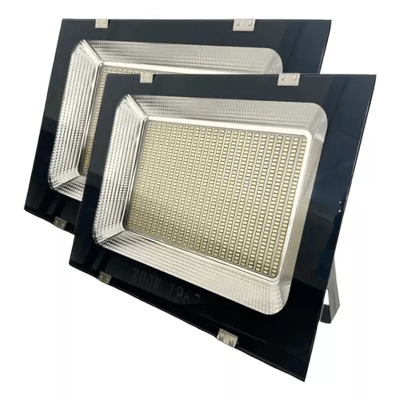 GENERICO - Pack X2 Focos Reflectores 800w Luz Led Ip65 Exterior