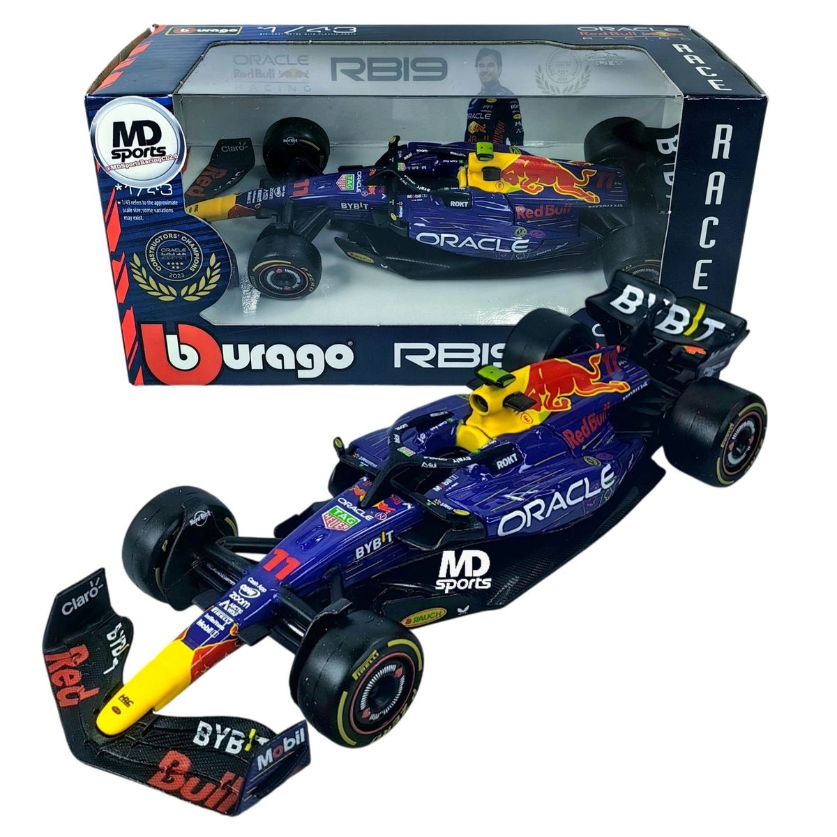 BBURAGO - Auto F1 RedBull RB19 Las Vegas 2023 Checo Perez Caja Nor1:43