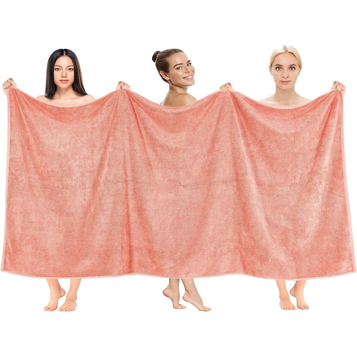 AMERICAN SOFT LINEN - Toallon Premium de Baño Bekos 101x202 cm Coral