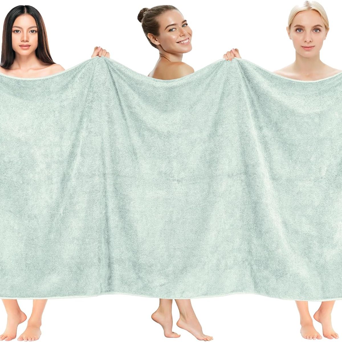 AMERICAN SOFT LINEN - Toallon Premium de Baño Bekos 101x202 cm Mint