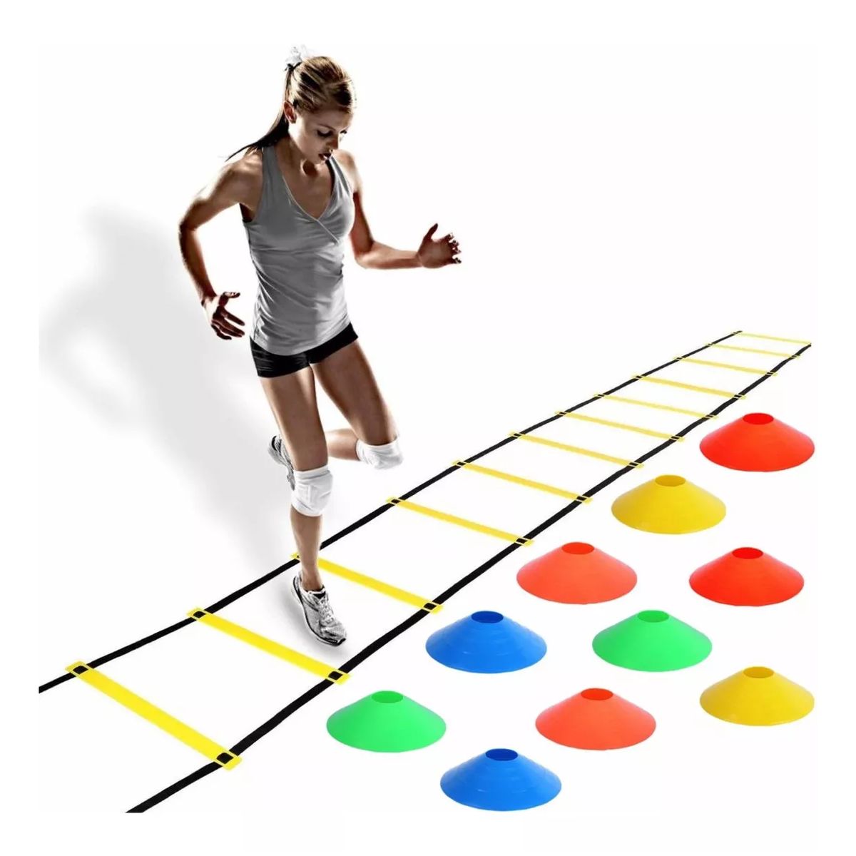 ATURE - Escalera De Coordinación Para Entrenamiento Fútbol +10 Conos