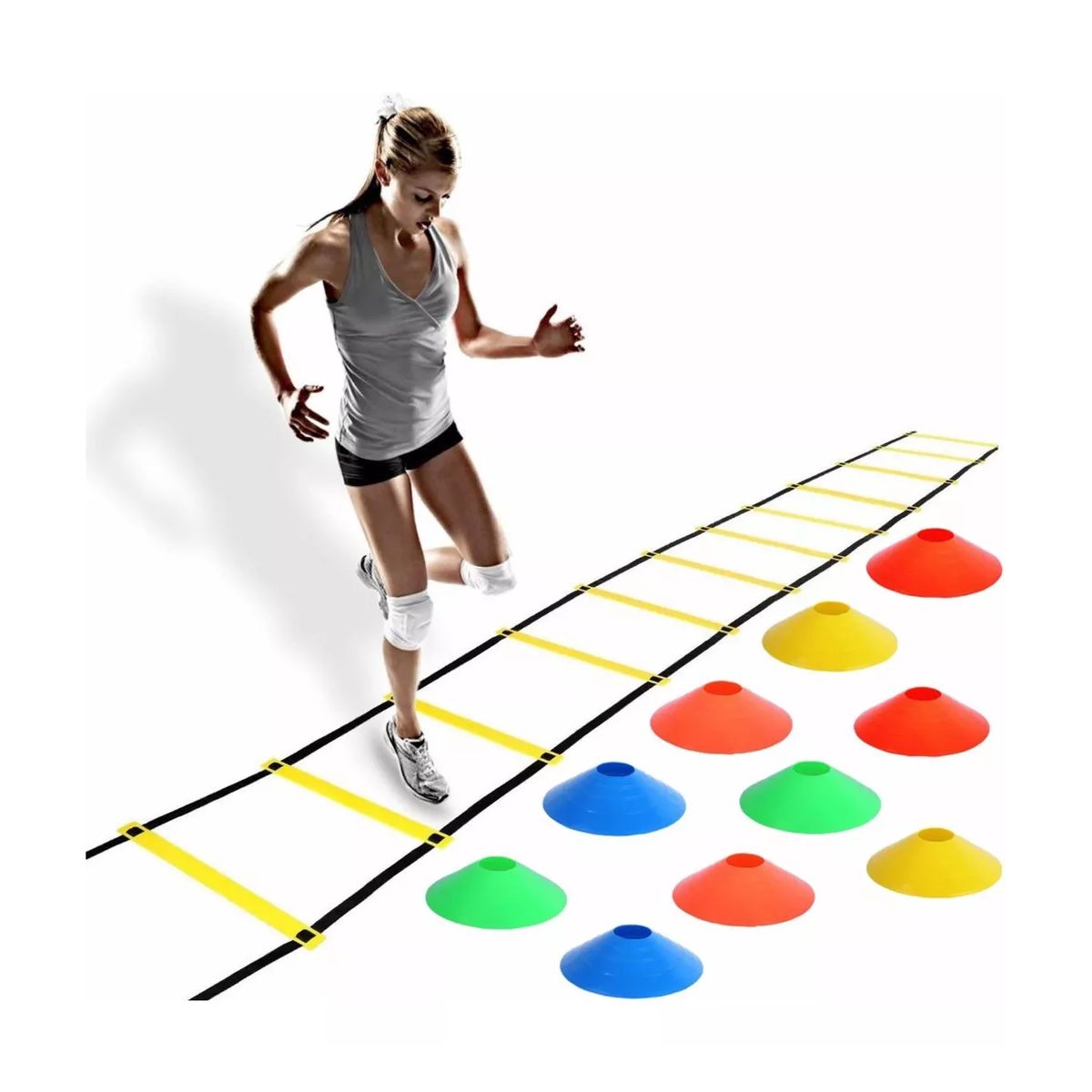 ATURE - Escalera De Coordinación Para Entrenamiento Fútbol +10 Conos