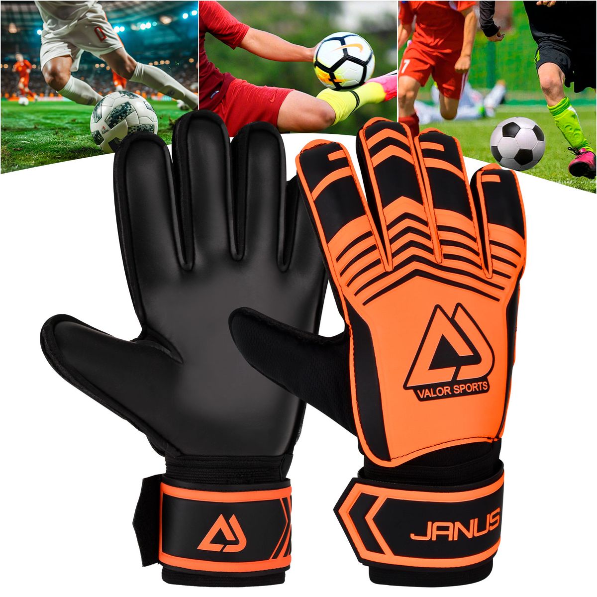 KOKILA - Guantes de Arquero Futbol Niños y Adultos Latex Agarre Pro