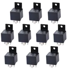 KUANGYE - Pack 10 Unds Relay Relevador 40amp 12v 5 Patas Para Autos