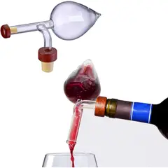 KUANGYE - Aireador De Vinos Oxigenador Vidrio Decantador Gota Cristal