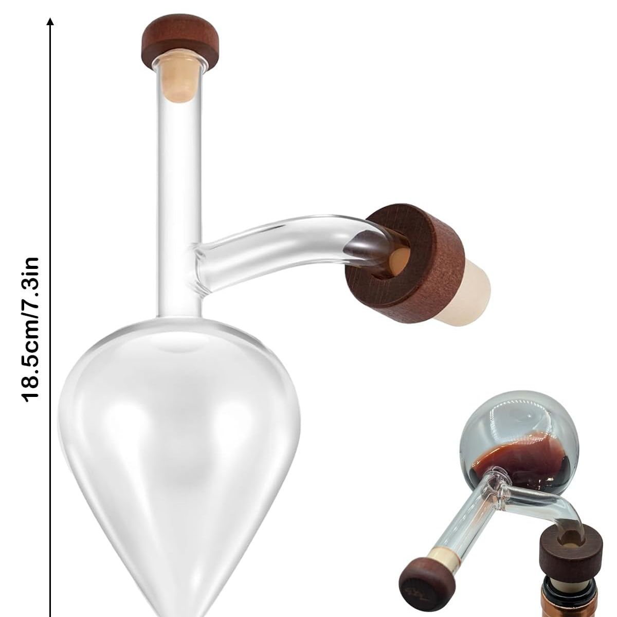 KUANGYE - Aireador De Vinos Oxigenador Vidrio Decantador Gota Cristal