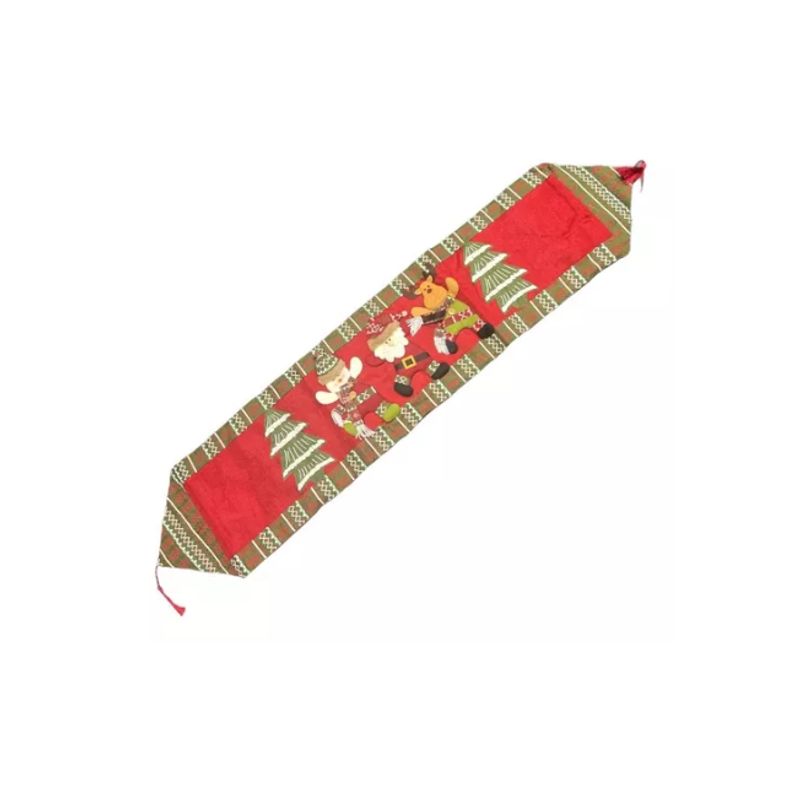 GENERICO - Camino De Mesa Mantel Navidad Lino Flores Navidad