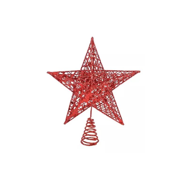 GENERICO - Adorno De Estrella Para Arbol De Navidad Decoración Navidad Roja