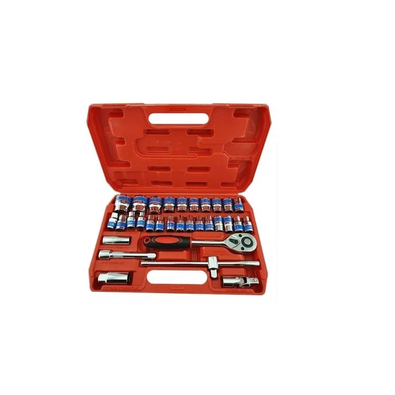 GENERICO - Juego De Dados Cuadrante 12 Pulgada 32 Piezas Rojo