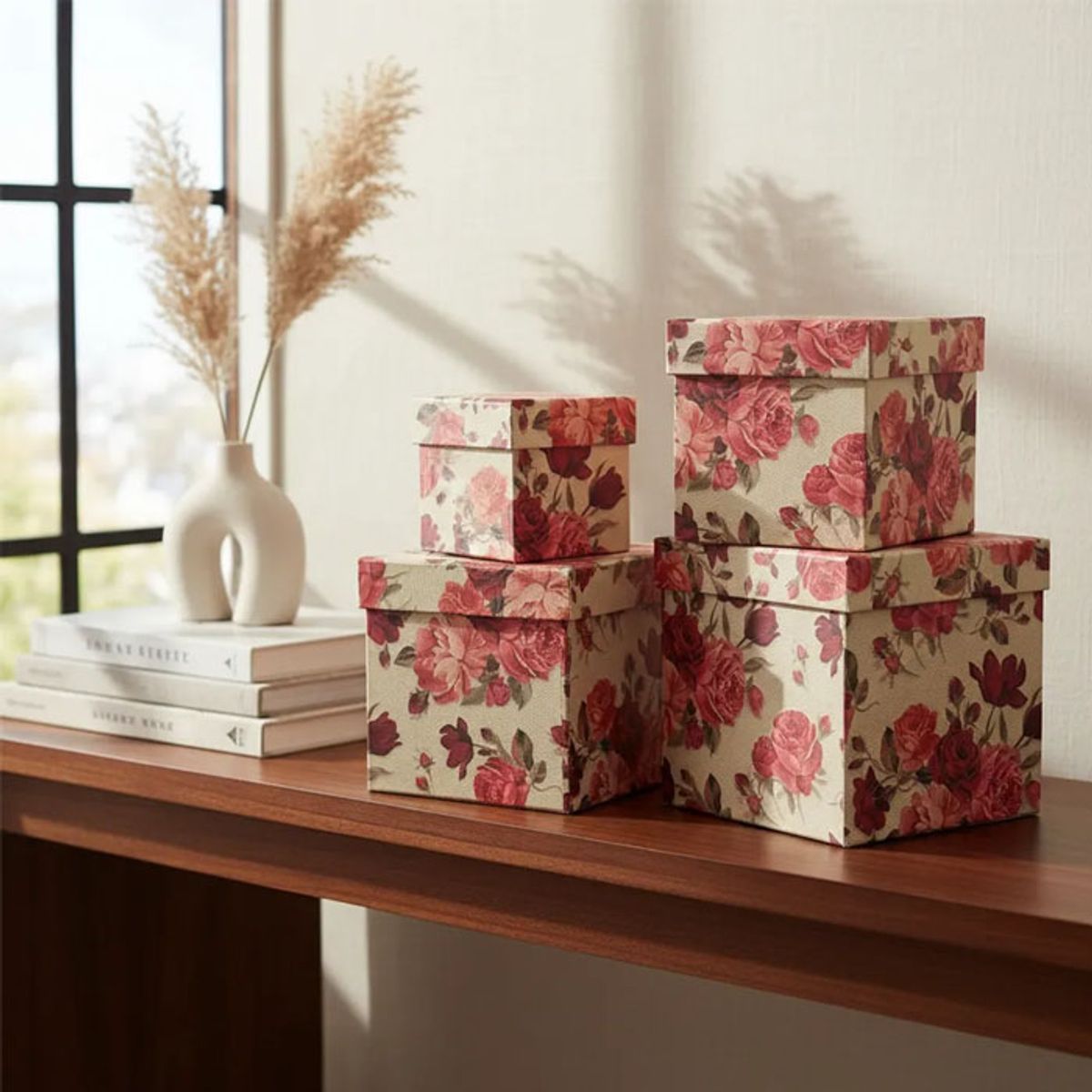 BRIC - Cajas diseño flores set de 4