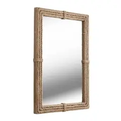 GENERICO - Espejo Recto Yute Natural 90cm Taller Sin Fronteras
