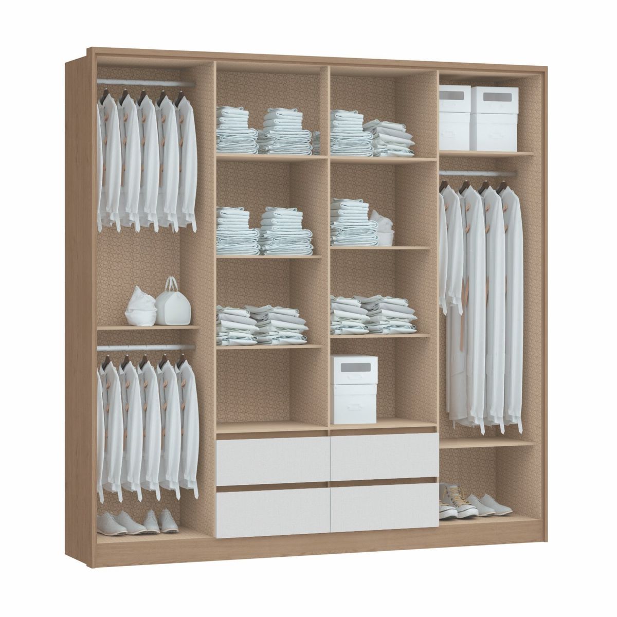 VEKKAHOME - CLOSET ASTOR 4P 4C