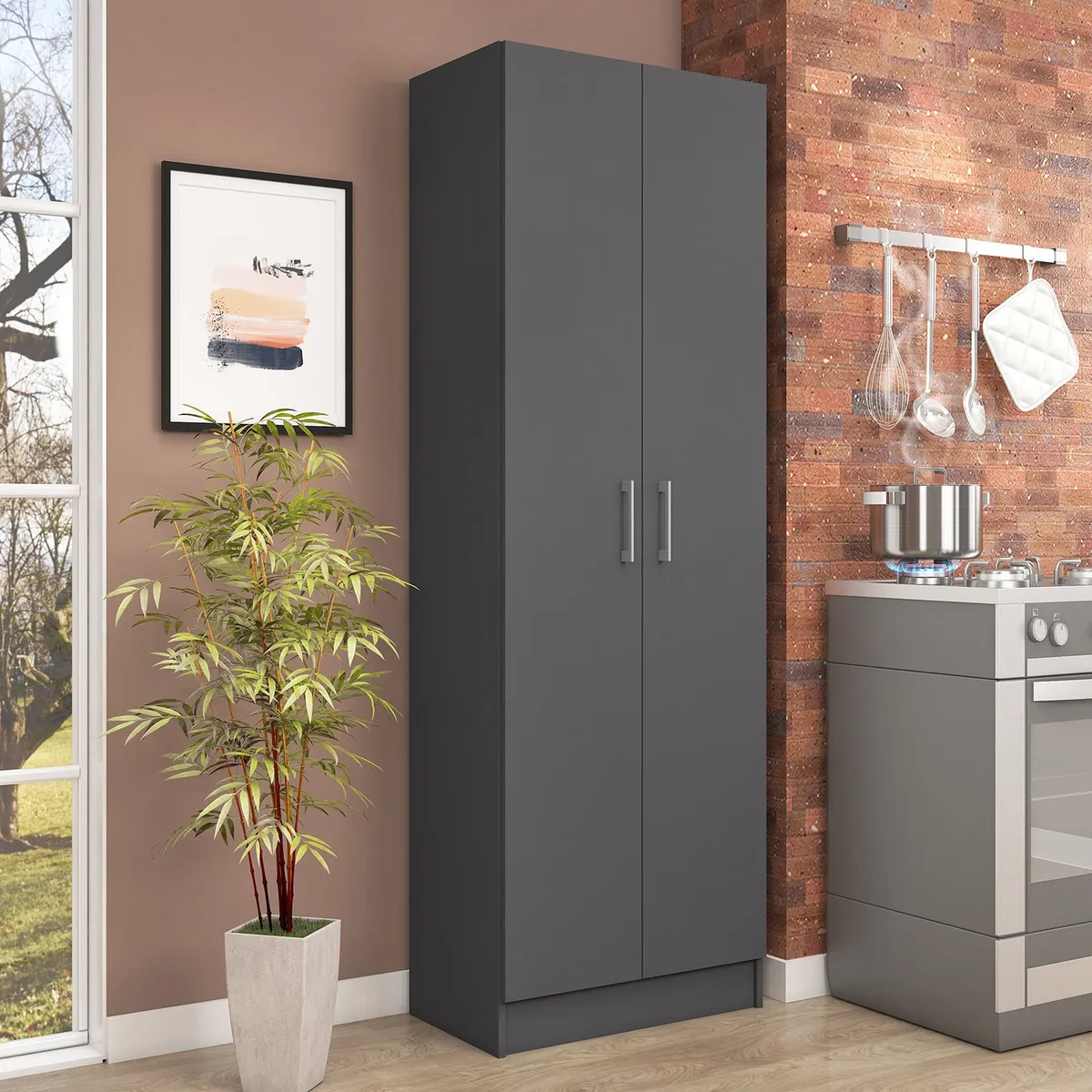 VEKKAHOME - DESPENSA WINNER 2P GRAFITO