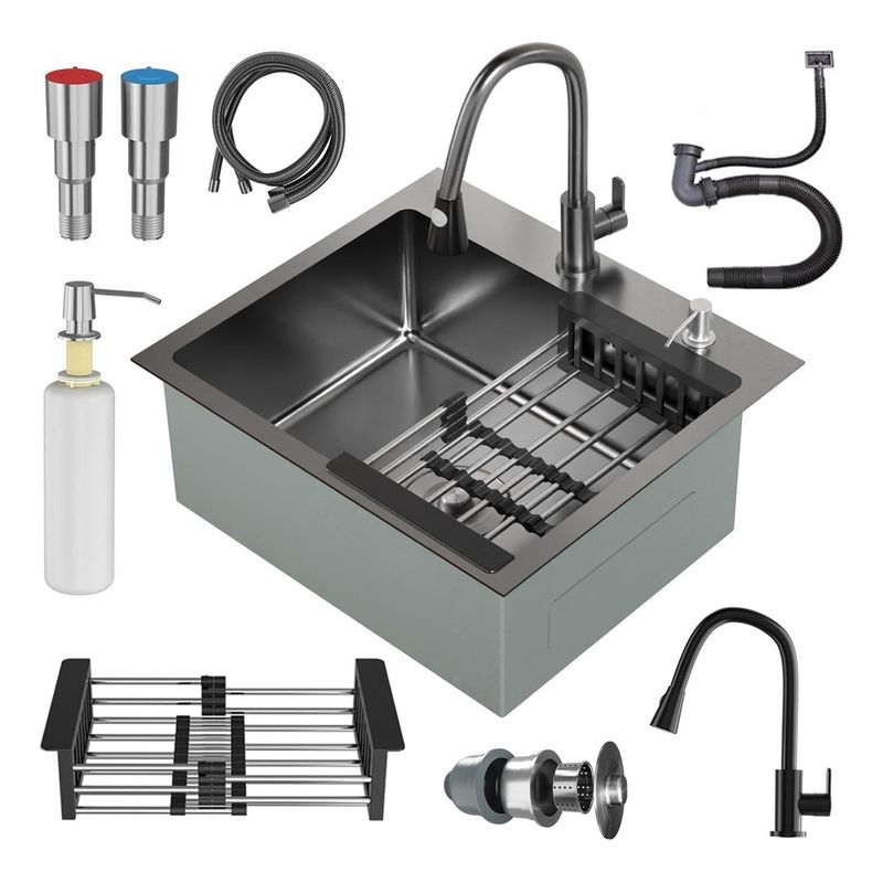U BUY - Lavaplatos De Cocina Empotrable 55x45cm Con Accesorios