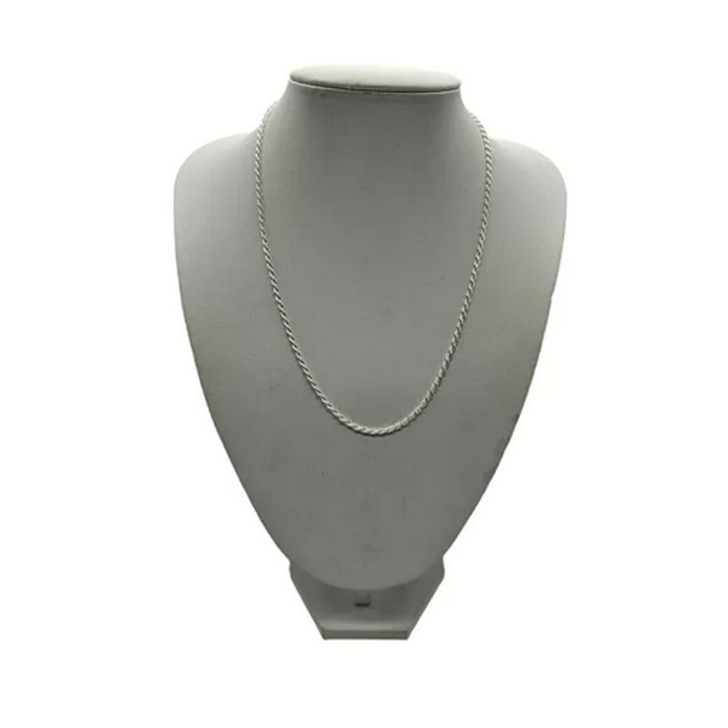 GENERICO - Collar Turbillon Delgado 50 Cm Plata Italiana 925 - Cadena Hombre