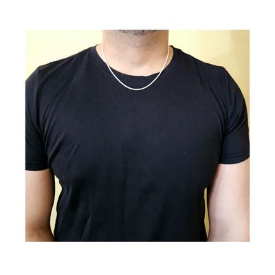 Imagen 2 del producto Collar Turbillon Delgado 50 Cm Plata Italiana 925 - Cadena Hombre